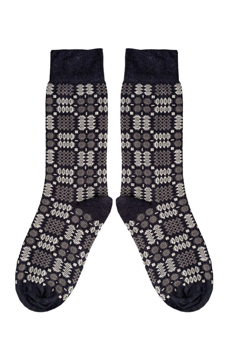 MABLI Soot Grey Carthen socks are Made in Wales at Royal Warrant grantees Corgi Hosiery and designed by the fabulously unique brand, Mabli from South Wales.