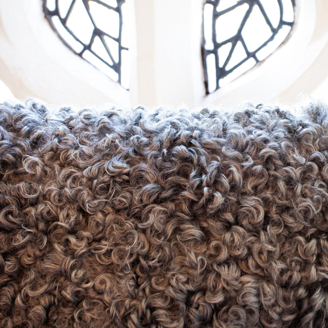 curly grey gotland sheepskin rug by westmorland sheepskins
