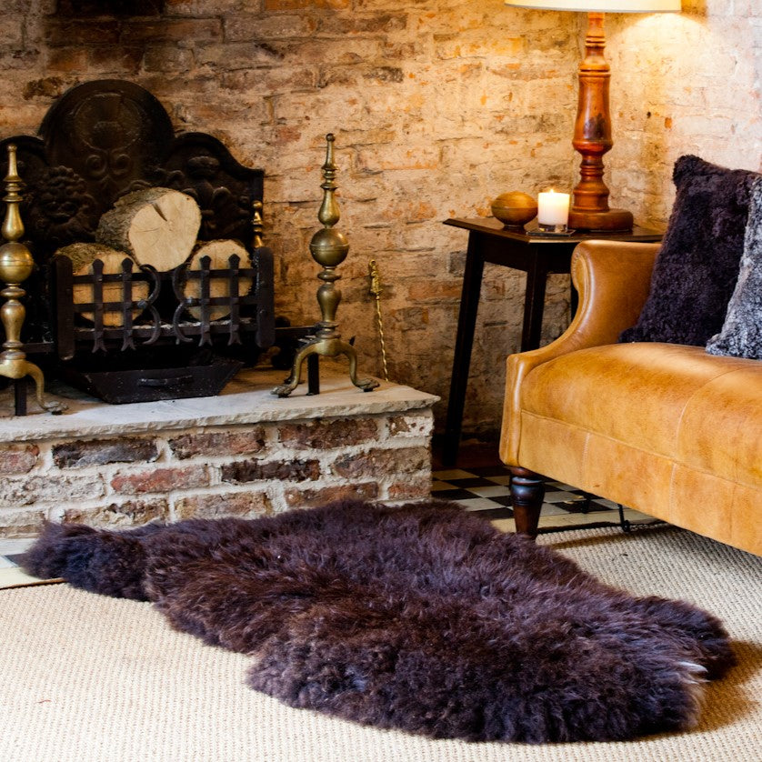 natural brown sheepskin  british rug by westmorland sheepskins