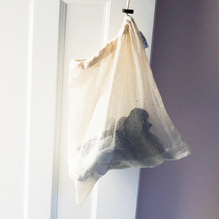 Mesh cotton reusable bag for produce.