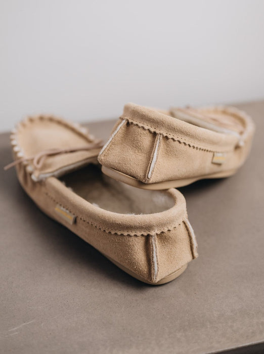 Women's Moccasin slippers Wool Lined with Sole