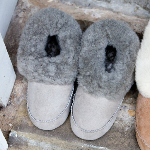 shepherd of sweden emmy stone womens sheepskin soft sole slipper with cuff