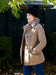 Westmorland Sheepkin Women's Soft Light Brown duffle Coat, with collar.