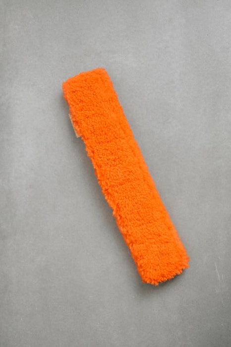Orange sheepskin car seat cover
