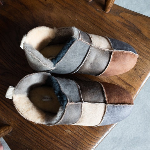 Hans Sheepskin slippers | Mens | patchwork slipper by shepherd of sweden