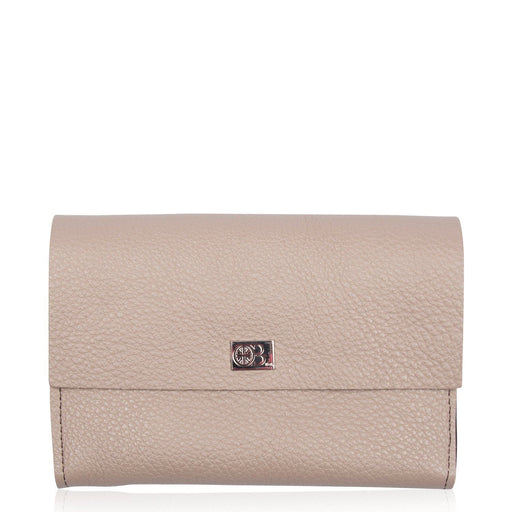 Small Vermont Leather Purse from Owen Barry, in Koala Beige colour.