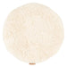 Jill, a creme round Sheepskin seat pad, made by Shepherd of Sweden. Small Shepherd branded tag sewn in.