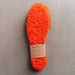 Orange AW22 colour Sheepskin Children's Cuttable Insoles. Cut to size. Wrapped in a cardboard informational sleave.