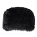 A black thick full Sheepskin hat.