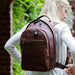 Brown Leather Backpack - Smart on the back