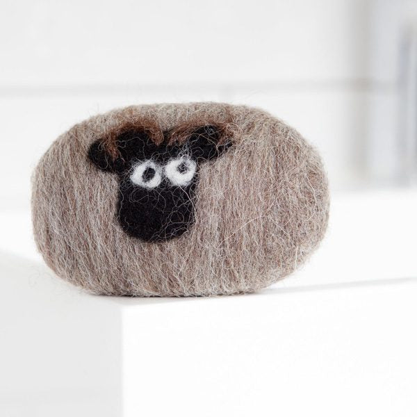 Shetland Felted wool Covered Lanolin Soap from Little Beau Sheep