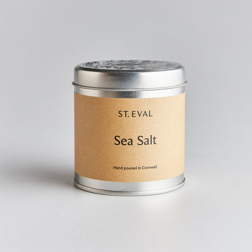 Sea salt scented tin candle by st eval candle company