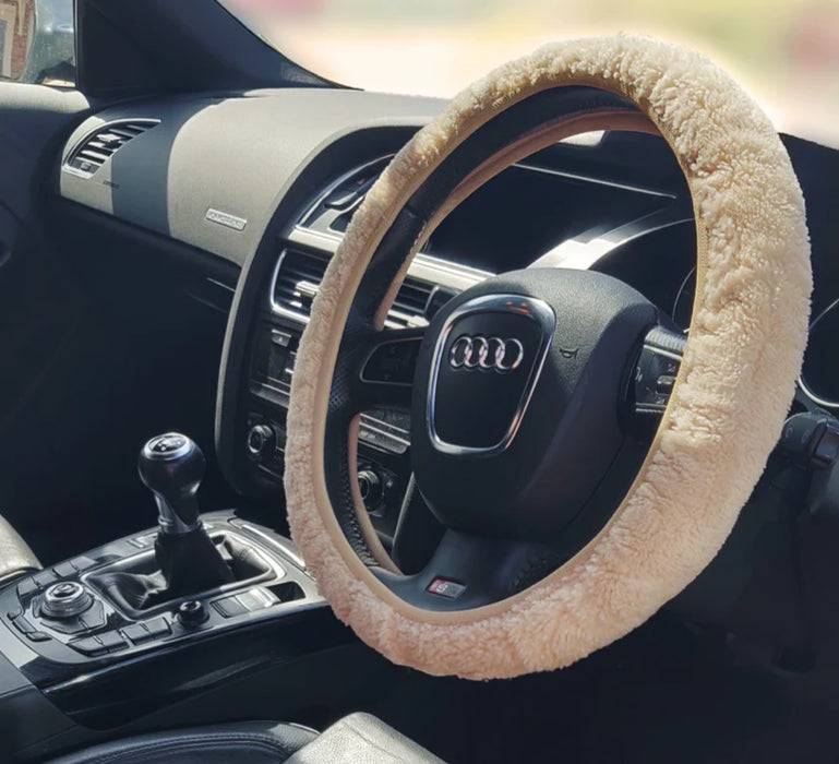 Sheepskin Steering Wheel Cover — Westmorland Sheepskins