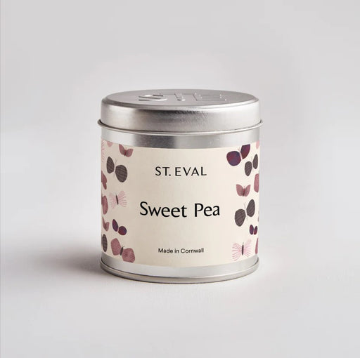 Butterfly Sweetpea Scented Tin Candle - Nature's Garden Collection from St Eval