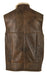Back view of Men's Sheepskin Gilet. Shows different sections sewn together.