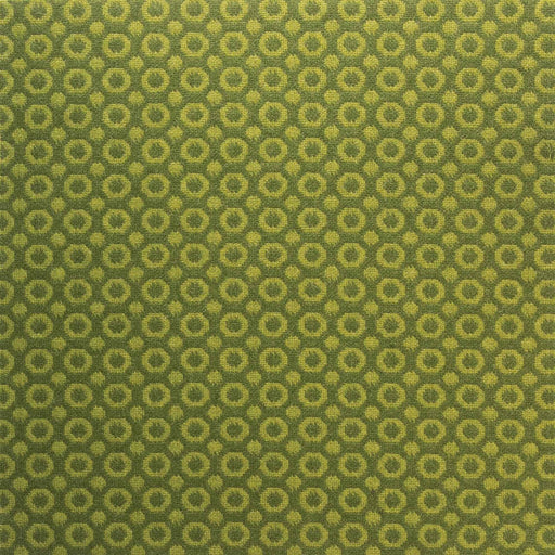 Halos and Spots repeated pattern wool fabric in Green for dog lead.