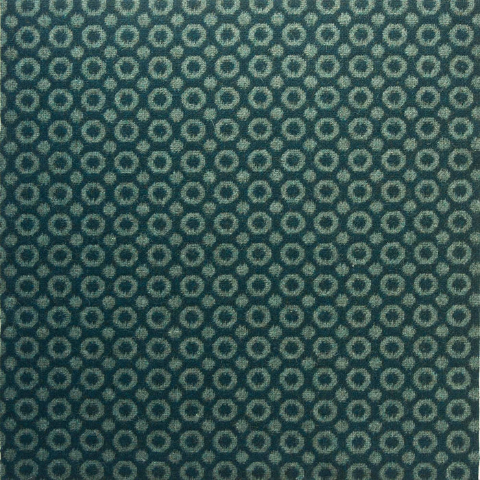 Halos and Spots repeated pattern wool fabric in Teal for dog lead.